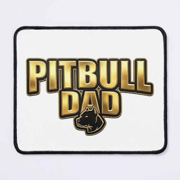 Item preview, Pitbull Dad Gold Metallic Block Letters designed and sold by My Pitbull Place.