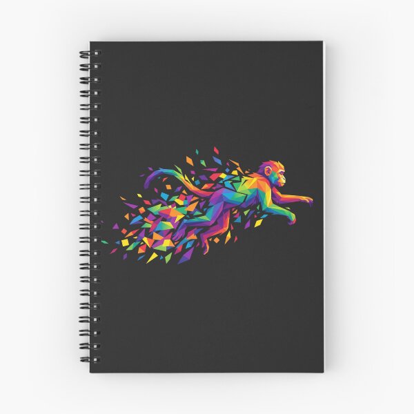 Item preview, Multicolor Geometric Running Monkey Sticker – Low Poly Speed Art for Athletes designed and sold by bsbd-action.