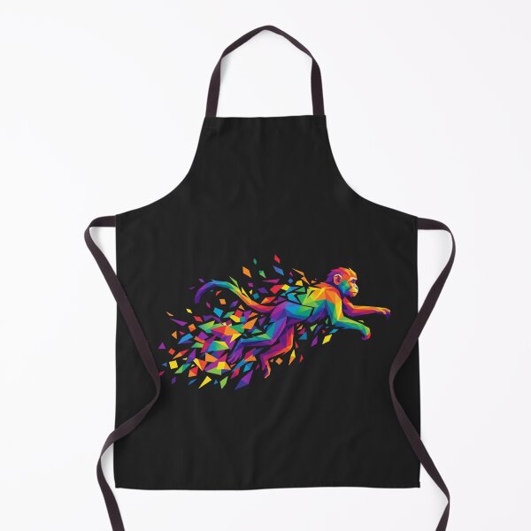 Item preview, Multicolor Geometric Running Monkey Sticker – Low Poly Speed Art for Athletes designed and sold by bsbd-action.