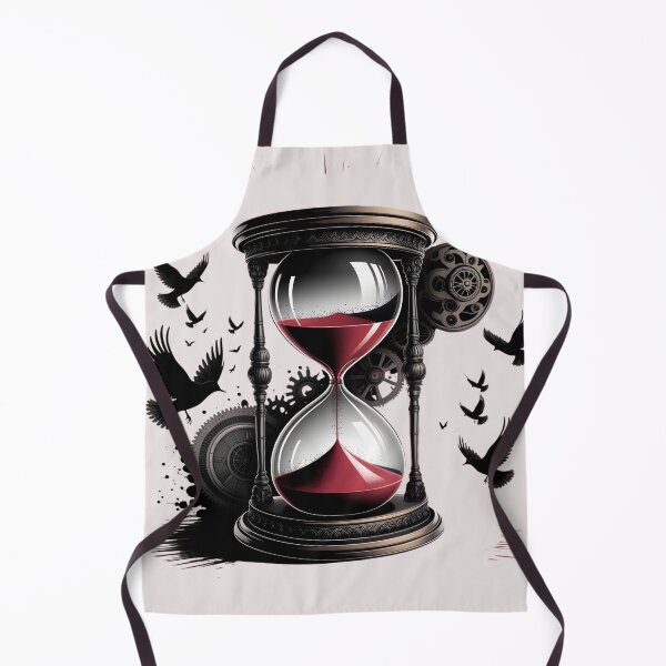 Item preview, Gothic Steampunk Hourglass Red Sand Gears Dark Fantasy Art designed and sold by universe-hold ⭐⭐⭐⭐⭐.