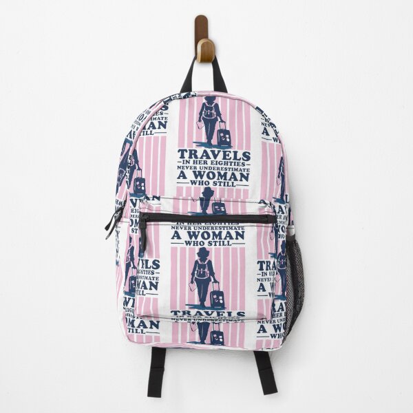 Item preview, Never Underestimate A Woman Who Still Travels In Her Eighties 80th Birthday Travel designed and sold by Ali-printshop.