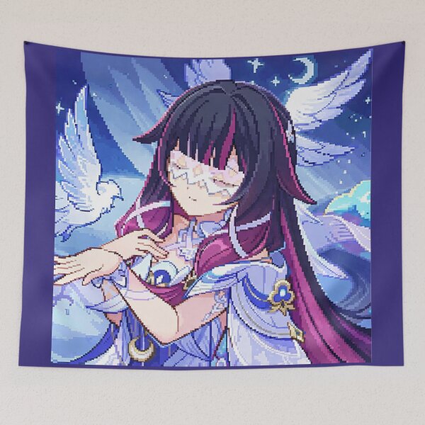 Item preview, columbina genshin pixel art designed and sold by lilypadblue.