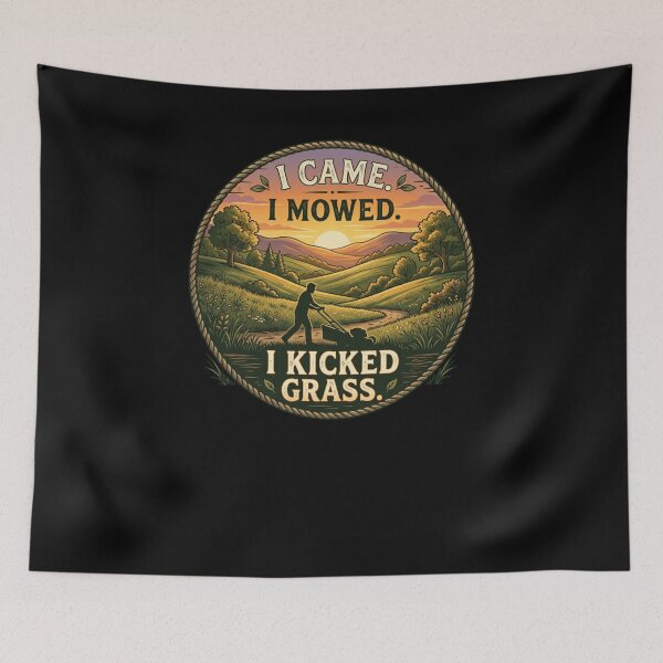 Item preview, I Came I Mowed I Kicked Grass Funny Lawn Care designed and sold by snowry.