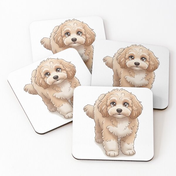 Item preview, Cute Fluffy Golden Puppy Illustration designed and sold by wroni-k.