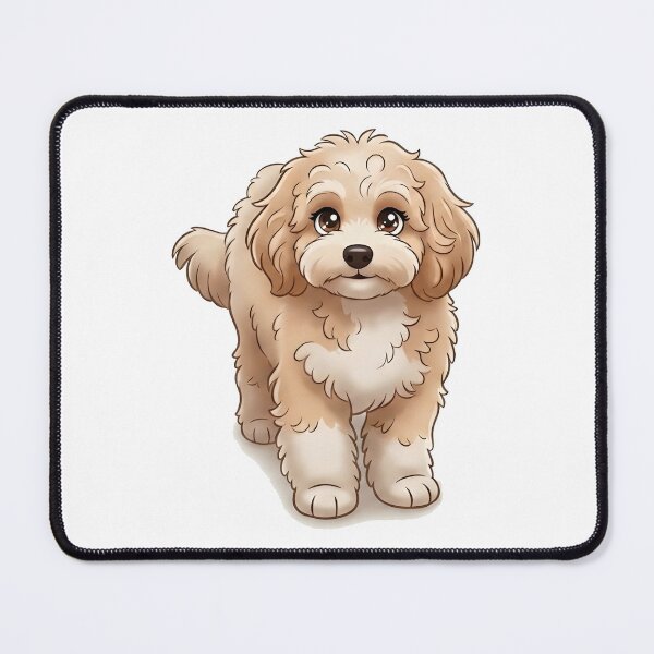 Item preview, Cute Fluffy Golden Puppy Illustration designed and sold by wroni-k.