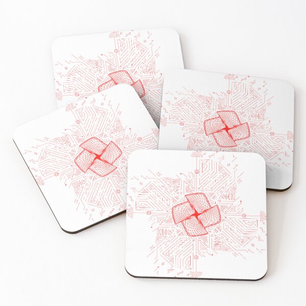 Item preview, Red stripes geometry rosette 10a designed and sold by nogamax.