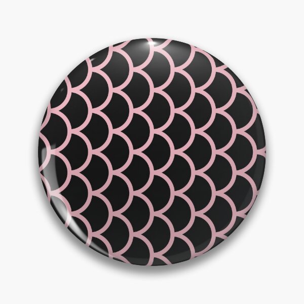 Item preview, Black And Blush Fish Scales Pattern designed and sold by pattern-archive.