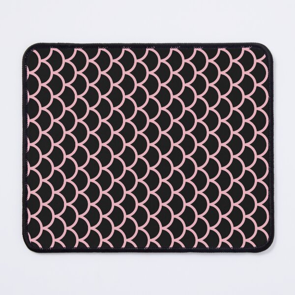 Item preview, Black And Blush Fish Scales Pattern designed and sold by pattern-archive.