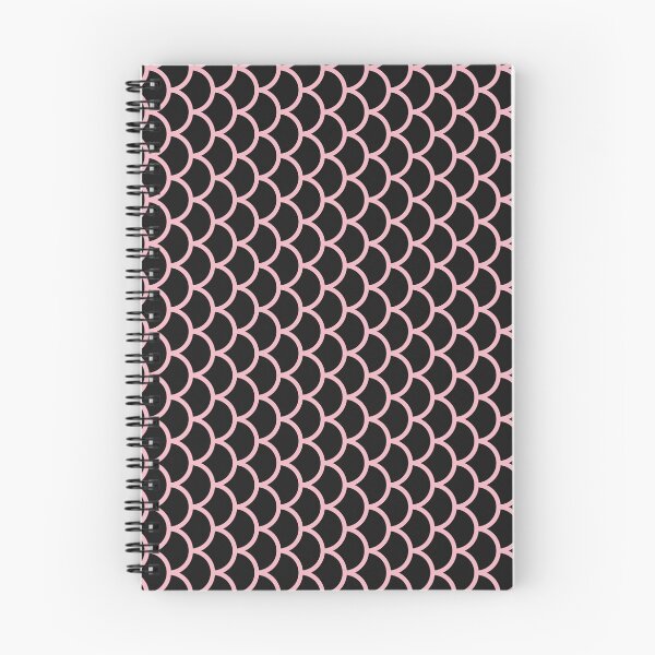 Item preview, Black And Blush Fish Scales Pattern designed and sold by pattern-archive.