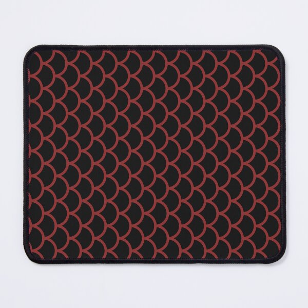 Item preview, Black And Brick Red Fish Scales Pattern designed and sold by pattern-archive.