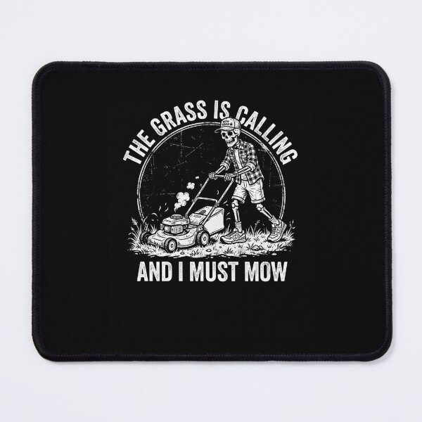 Item preview, The Grass Is Calling Skeleton Mowing Lawn Mower designed and sold by snowry.