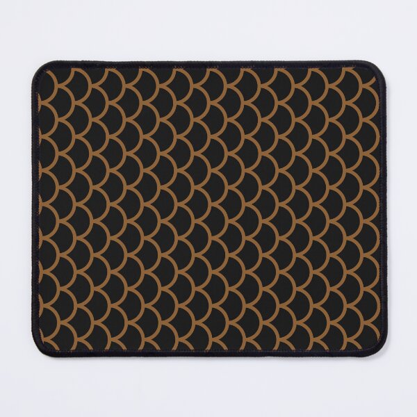 Item preview, Black And Bronze Fish Scales Pattern designed and sold by pattern-archive.