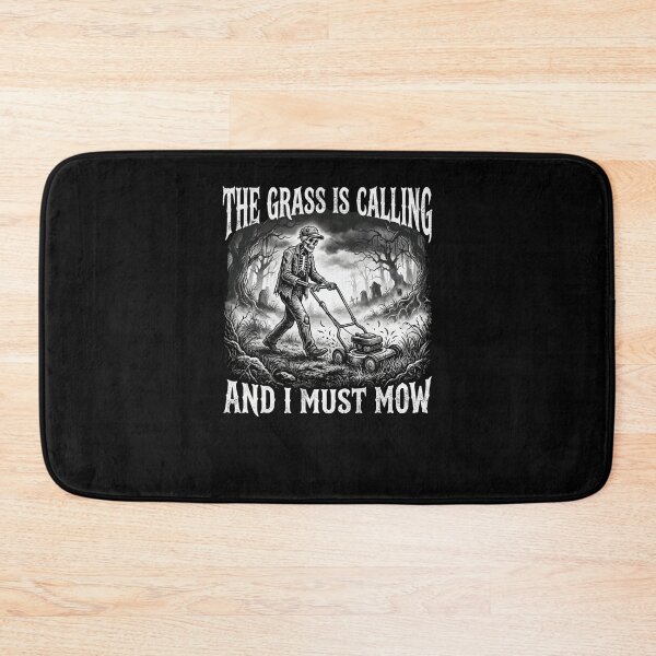 Item preview, The Grass Is Calling I Must Mow Skeleton Mower designed and sold by snowry.
