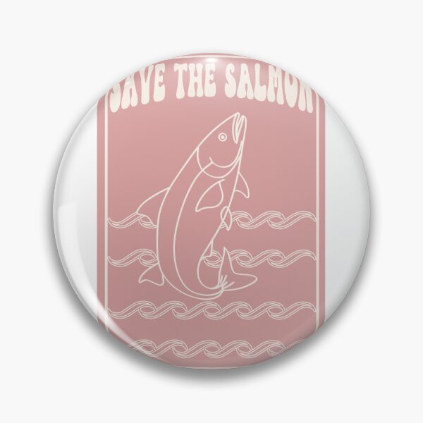 Item preview, Save the Salmon Groovy Vintage Poster designed and sold by coffeepolicy.