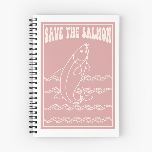 Item preview, Save the Salmon Groovy Vintage Poster designed and sold by coffeepolicy.