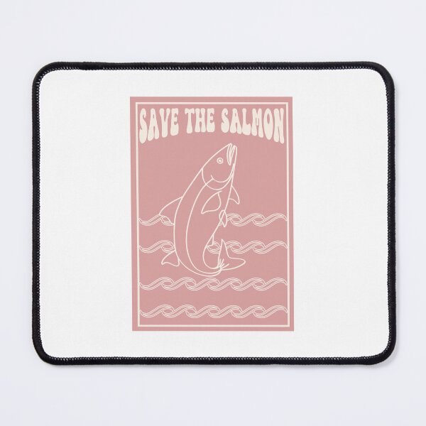 Item preview, Save the Salmon Groovy Vintage Poster designed and sold by coffeepolicy.