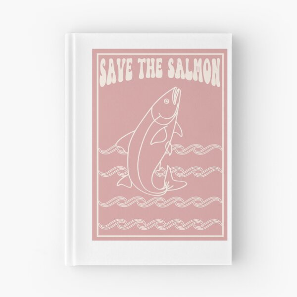 Item preview, Save the Salmon Groovy Vintage Poster designed and sold by coffeepolicy.
