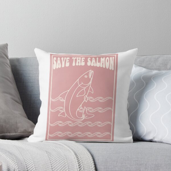 Item preview, Save the Salmon Groovy Vintage Poster designed and sold by coffeepolicy.
