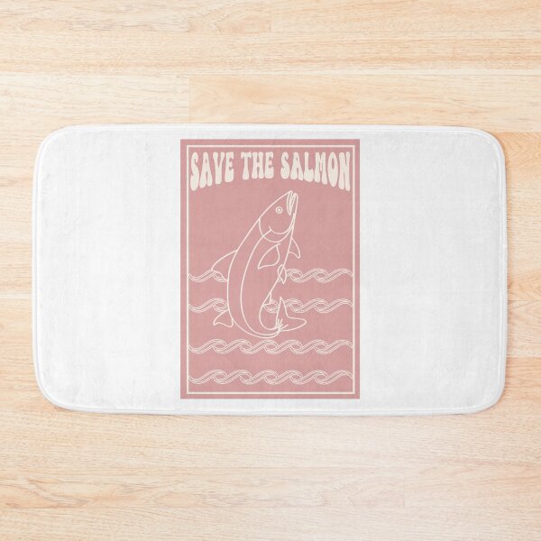 Item preview, Save the Salmon Groovy Vintage Poster designed and sold by coffeepolicy.