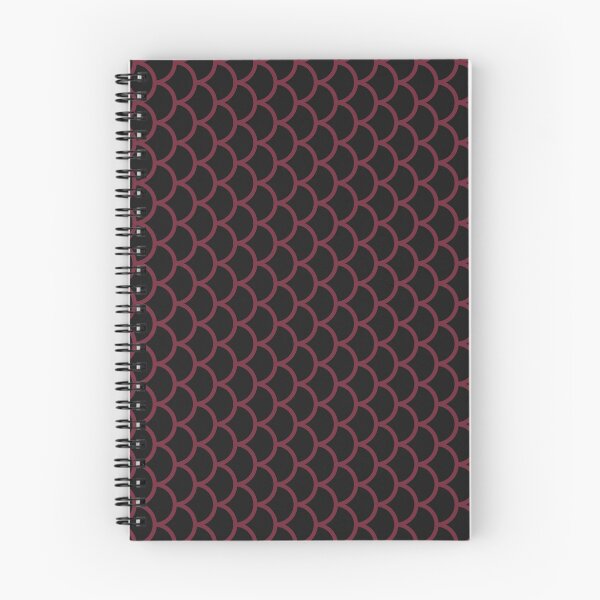 Item preview, Black And Burgundy Fish Scales Pattern designed and sold by pattern-archive.