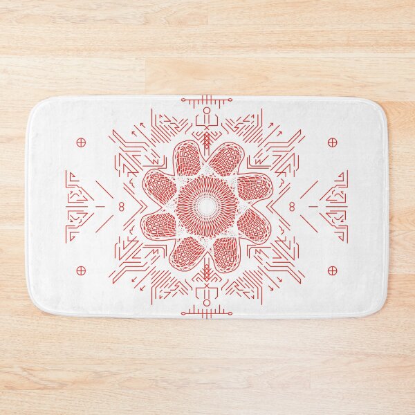 Item preview, Red stripes geometry rosette 9a designed and sold by nogamax.