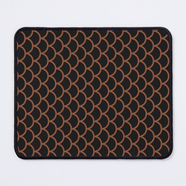 Item preview, Black And Copper Fish Scales Pattern designed and sold by pattern-archive.