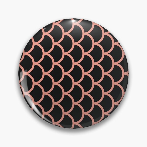 Item preview, Black And Coral Fish Scales Pattern designed and sold by pattern-archive.