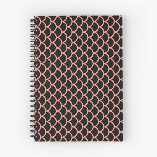 Item preview, Black And Coral Fish Scales Pattern designed and sold by pattern-archive.