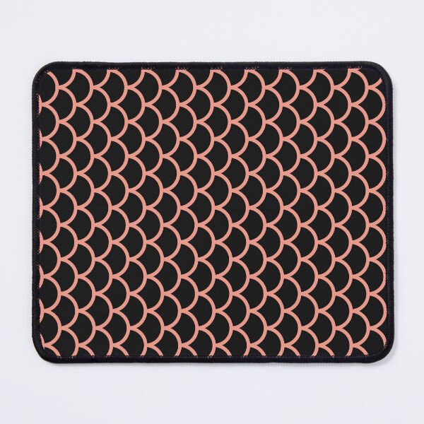 Item preview, Black And Coral Fish Scales Pattern designed and sold by pattern-archive.