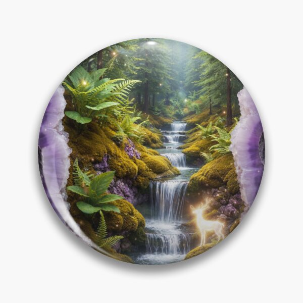 Item preview, Mystical Forest Inside Amethyst Crystal designed and sold by AwesomeDigiShop.