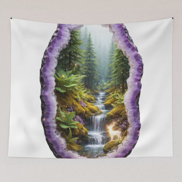 Item preview, Mystical Forest Inside Amethyst Crystal designed and sold by AwesomeDigiShop.