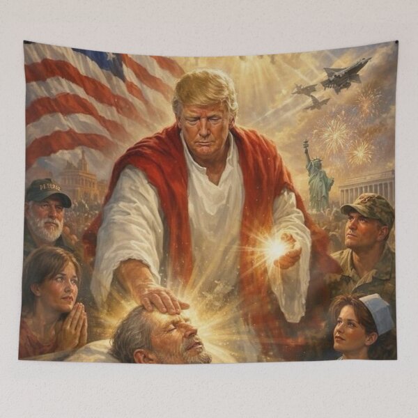 Item preview, Miracles of Jesus Trump - AI-artwork designed and sold by ModdiesColors.