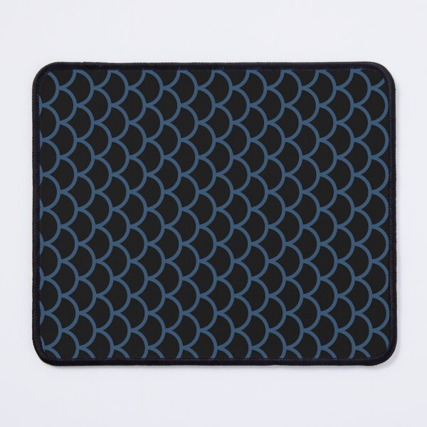 Item preview, Black And Denim Fish Scales Pattern designed and sold by pattern-archive.