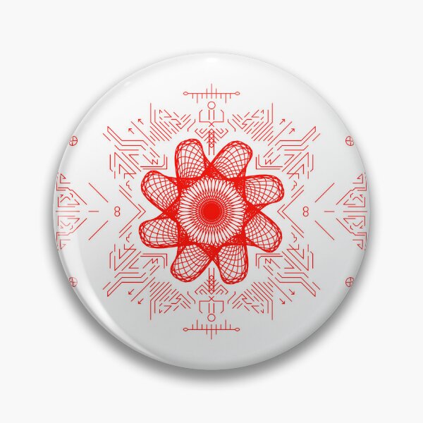 Item preview, Red stripes geometry rosette 9a designed and sold by nogamax.