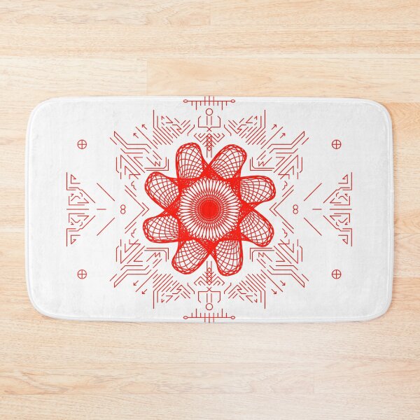Item preview, Red stripes geometry rosette 9a designed and sold by nogamax.
