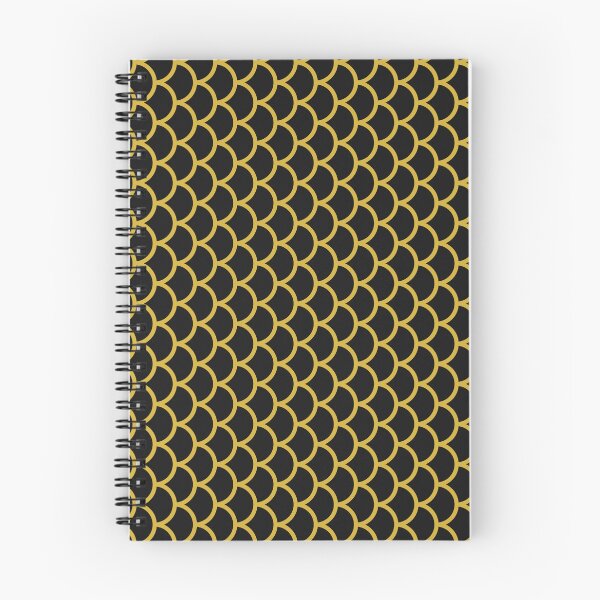Item preview, Black And Gold Fish Scales Pattern designed and sold by pattern-archive.