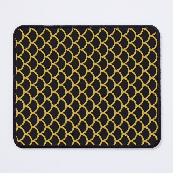 Item preview, Black And Gold Fish Scales Pattern designed and sold by pattern-archive.