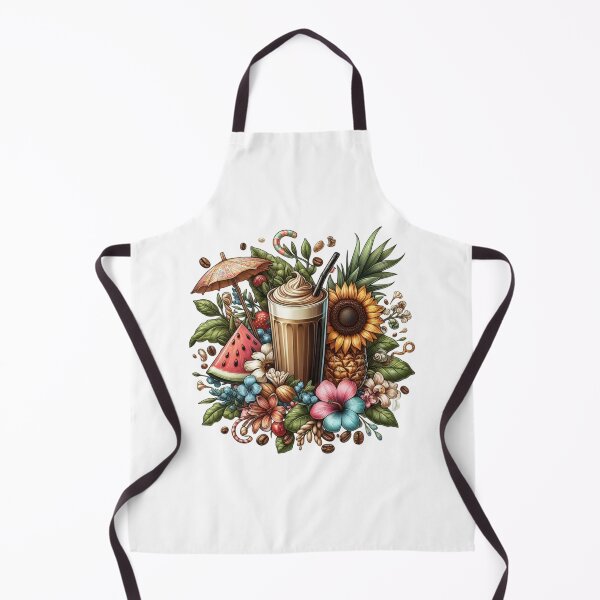 Item preview, Tropical Coffee & Sunflower Summer Vibe Illustration designed and sold by Lulunza.