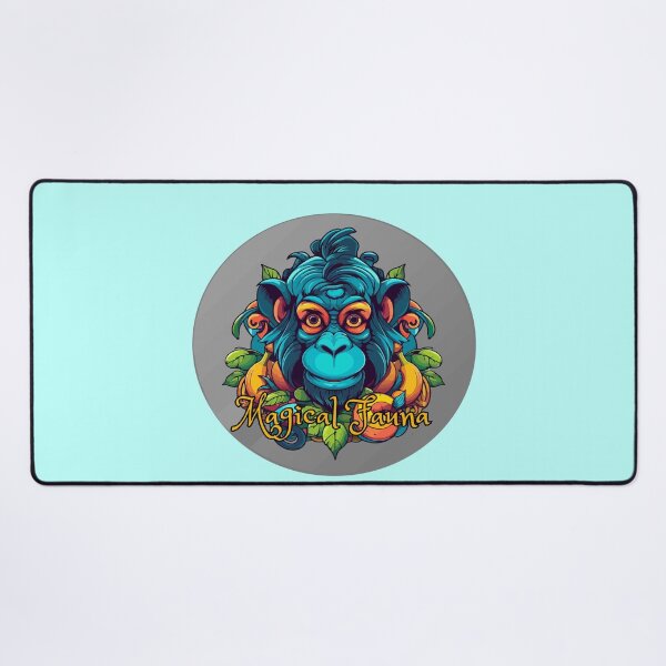 Item preview, Magical Blue Chimpanzee with Tropical Fruit Art designed and sold by Shaimaa Moustafa.