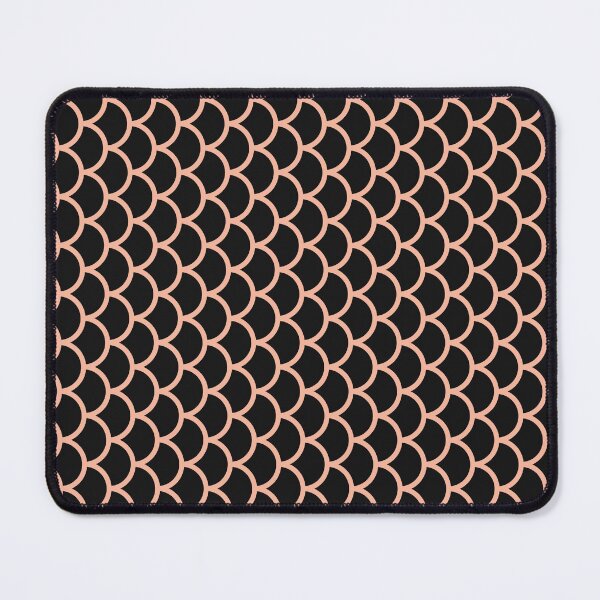 Item preview, Black And Peach Fish Scales Pattern designed and sold by pattern-archive.
