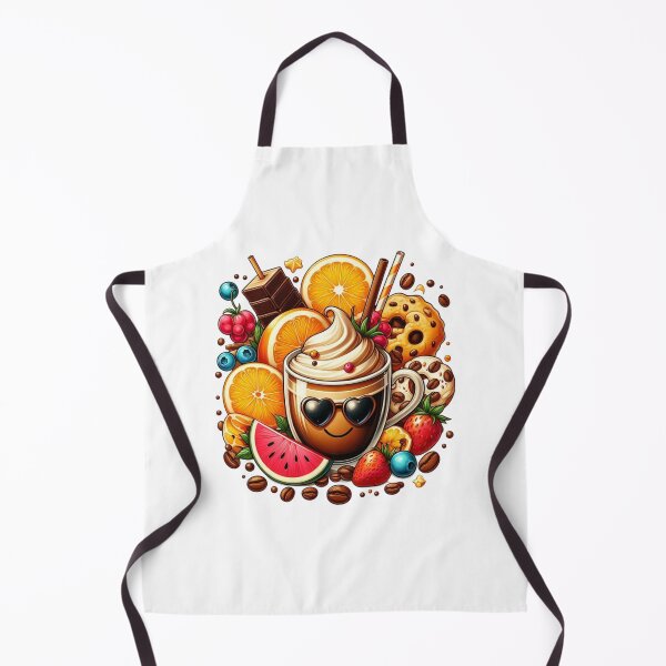 Item preview, Cute Smiling Coffee Cup with Fruit & Sweets designed and sold by Lulunza.