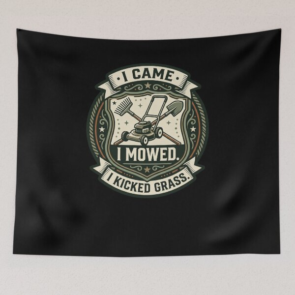 Item preview, I Came I Mowed I Kicked Grass Funny Lawn Mower designed and sold by snowry.