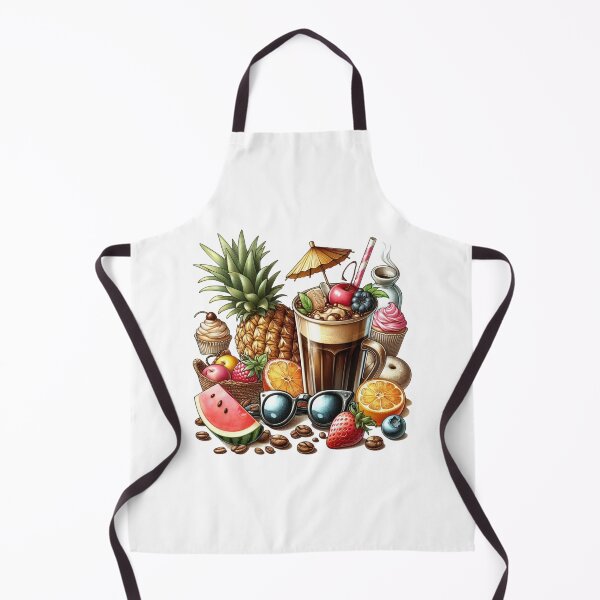 Item preview, Summer Iced Coffee with Fruit & Sunglasses Art designed and sold by Lulunza.