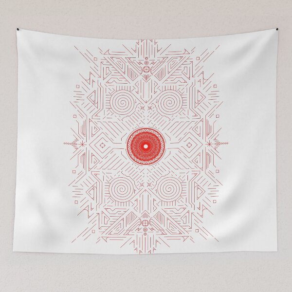 Item preview, Red stripes geometry rosette 4a designed and sold by nogamax.