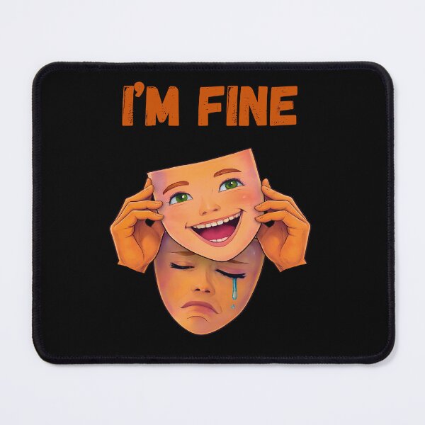 Item preview, I’m Fine Sad Aesthetic Fake Smile Emotional Mental Health Design designed and sold by ArtSpark Studio.