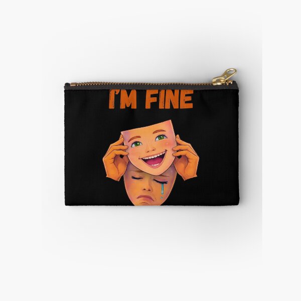 Item preview, I’m Fine Sad Aesthetic Fake Smile Emotional Mental Health Design designed and sold by ArtSpark Studio.