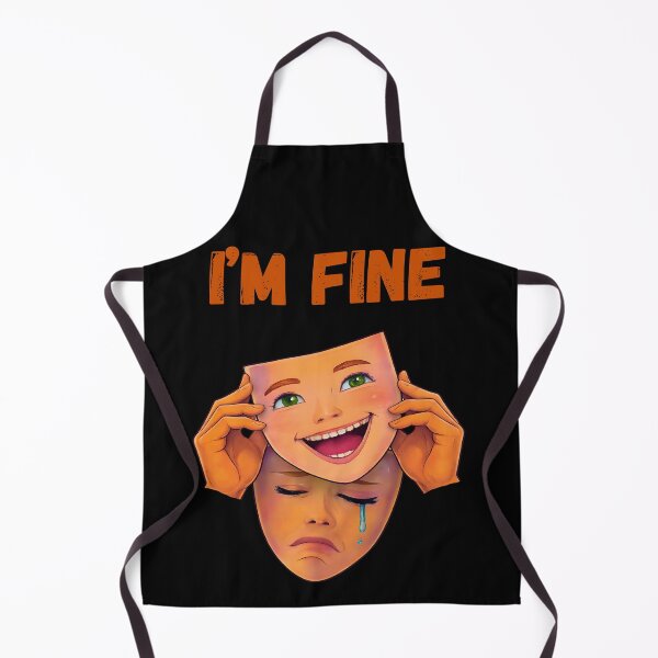Item preview, I’m Fine Sad Aesthetic Fake Smile Emotional Mental Health Design designed and sold by ArtSpark Studio.