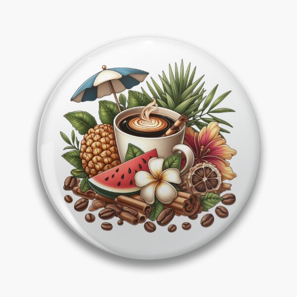 Item preview, Aesthetic Latte Art with Watermelon & Summer Elements designed and sold by Lulunza.