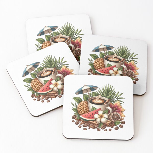 Item preview, Aesthetic Latte Art with Watermelon & Summer Elements designed and sold by Lulunza.