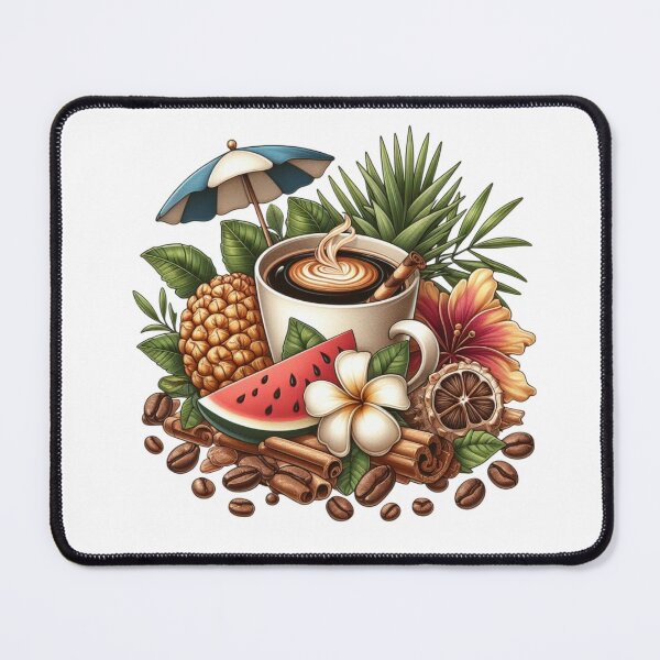 Item preview, Aesthetic Latte Art with Watermelon & Summer Elements designed and sold by Lulunza.